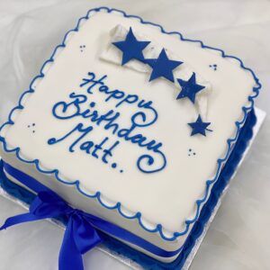 Square Fondant Iced Cake