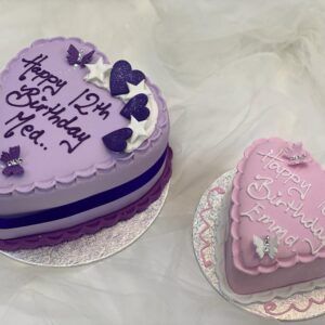 Heart Shaped Fondant Iced Cake