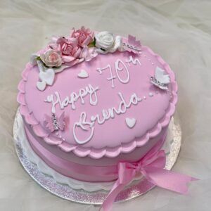 Round Fondant Iced Cake