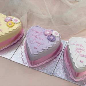 Heart Shaped Fondant Iced Cake