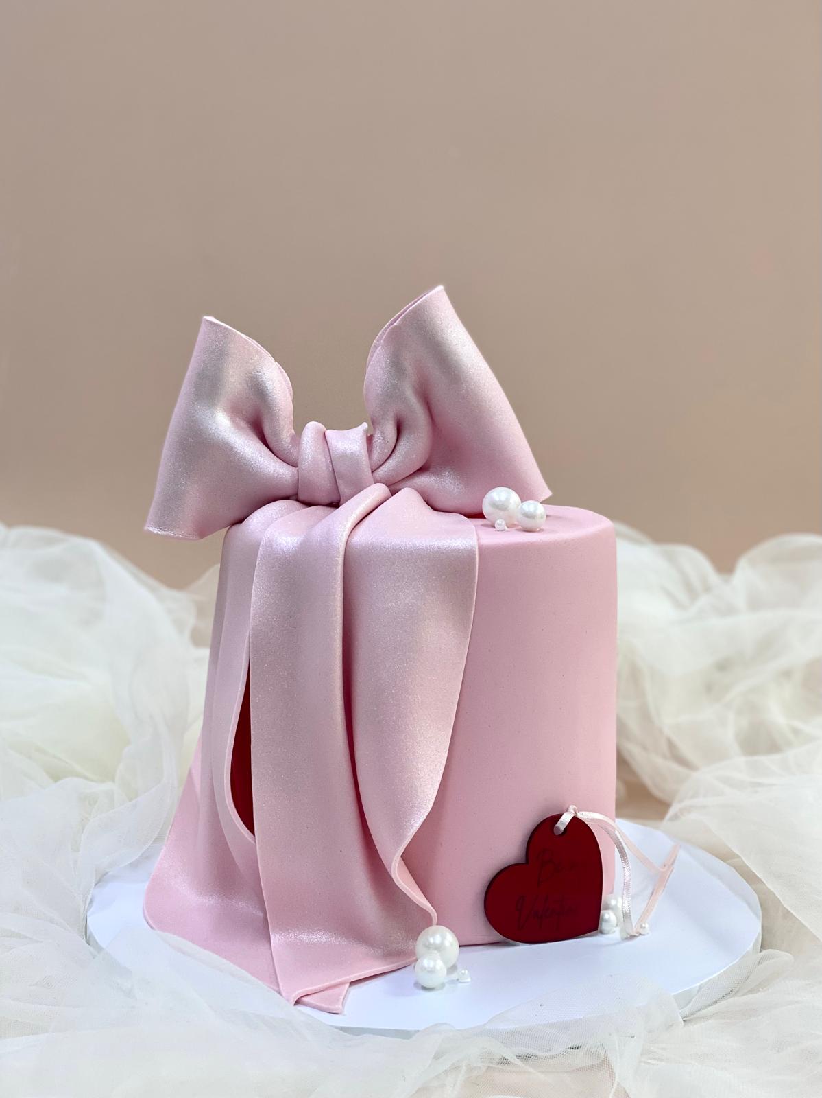 Valentines Bow Cake
